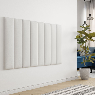 Čalúnený nástenný panel 80x20 PAG - biela ekokoža