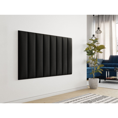 Čalúnený nástenný panel 80x20 PAG - čierna ekokoža