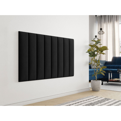 Čalúnený nástenný panel 80x20 PAG - čierny