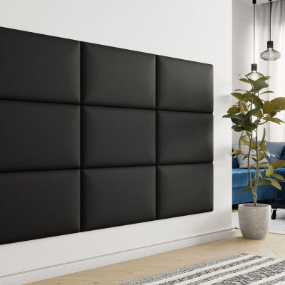 Čalúnený panel na stenu 70x40 PAG - čierna ekokoža