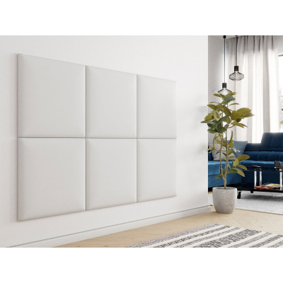 Čalúnený panel 60x60 PAG - biela ekokoža