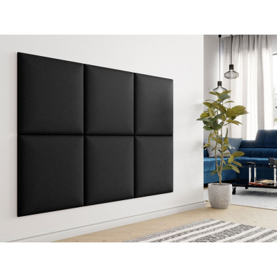 Čalúnený panel 60x60 PAG - čierna ekokoža