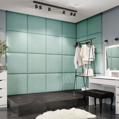 Čalúnený panel 60x60 PAG - tyrkysový