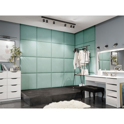 Čalúnený panel 60x60 PAG - tyrkysový