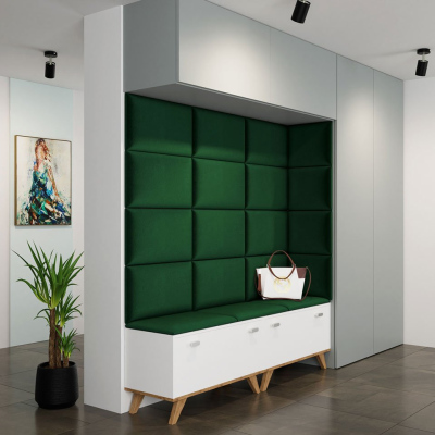 Čalúnený nástenný panel 50x30 PAG - zelený