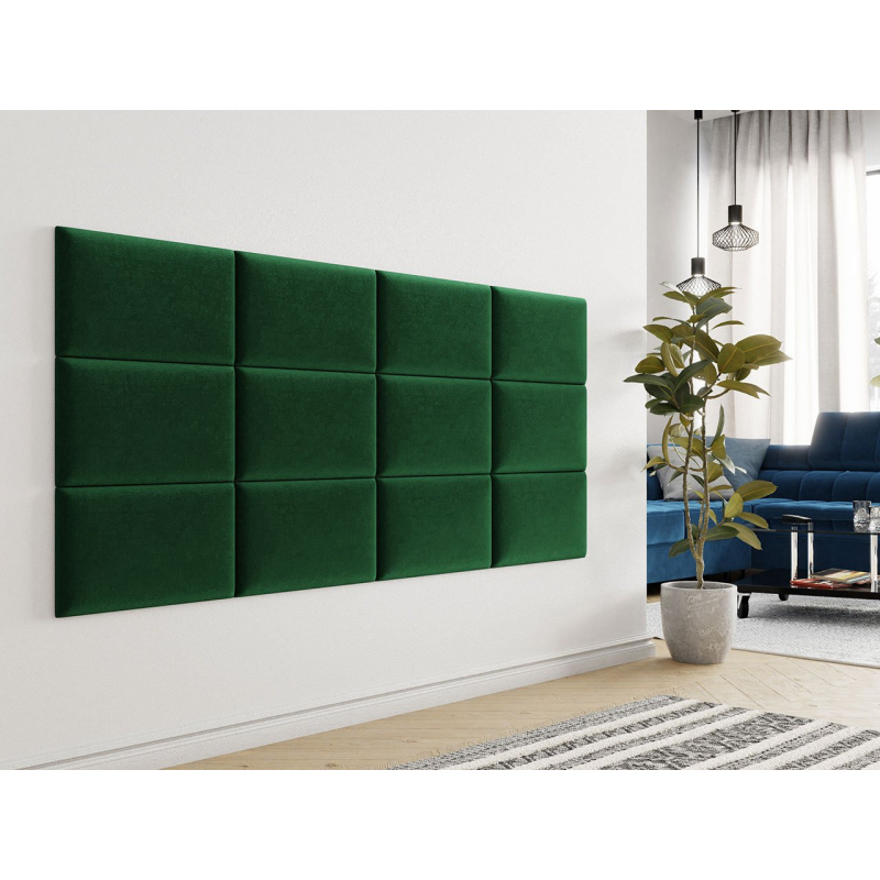 Čalúnený nástenný panel 50x30 PAG - zelený