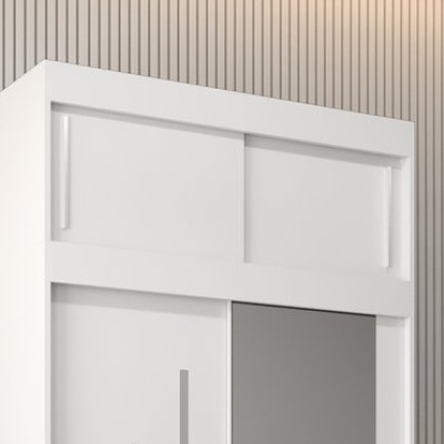 Nadstavec k šatníkovej skrini s posuvnými dverami 100 vo farbe biela