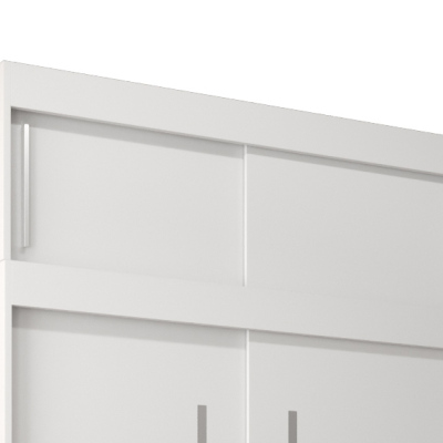 Nadstavec k šatníkovej skrini s posuvnými dverami 120 vo farbe biela