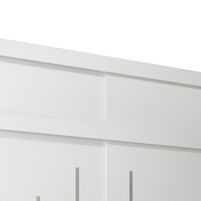 Nadstavec k šatníkovej skrini s posuvnými dverami 180 vo farbe biela