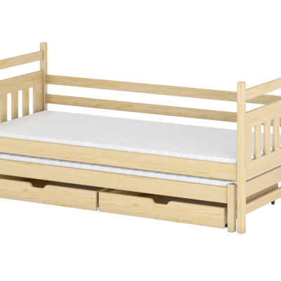 Detská posteľ s prístelkou DEBRA - 80x160, borovica
