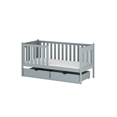 Detská posteľ s úložným priestorom KYRIA - 80x160, šedá