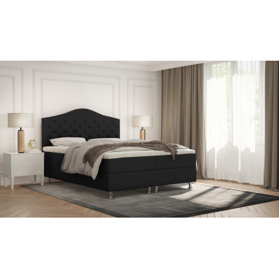 Elegantná posteľ LADY - 200x200, čierna
