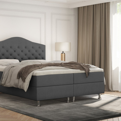 Elegantná posteľ LADY - 160x200, tmavo šedá