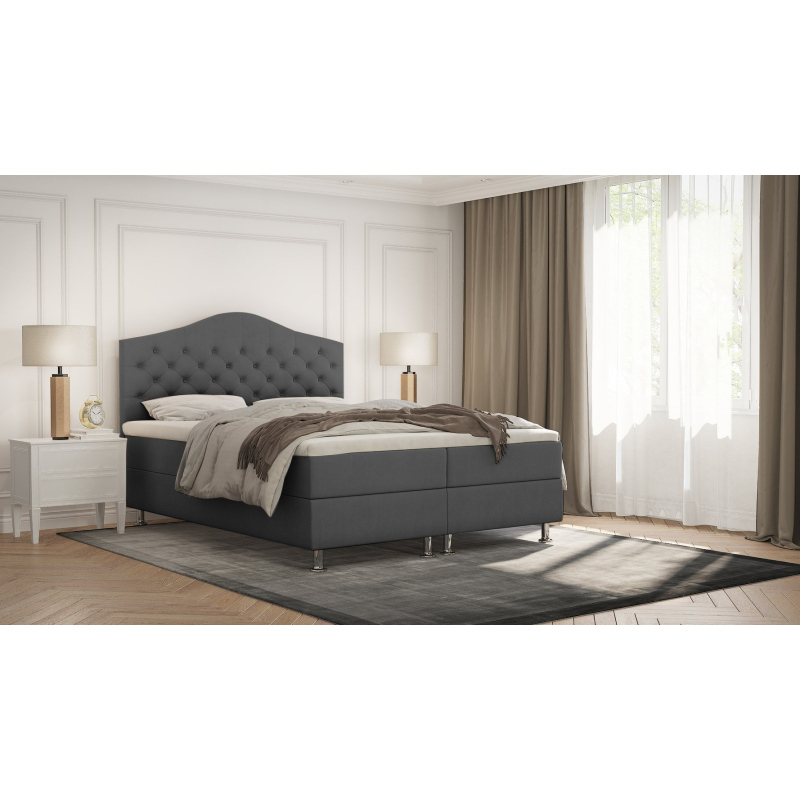 Elegantná posteľ LADY - 120x200, tmavo šedá