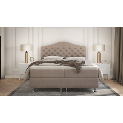 Elegantná posteľ LADY - 200x200, svetlo šedá