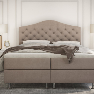 Elegantná posteľ LADY - 200x200, béžová