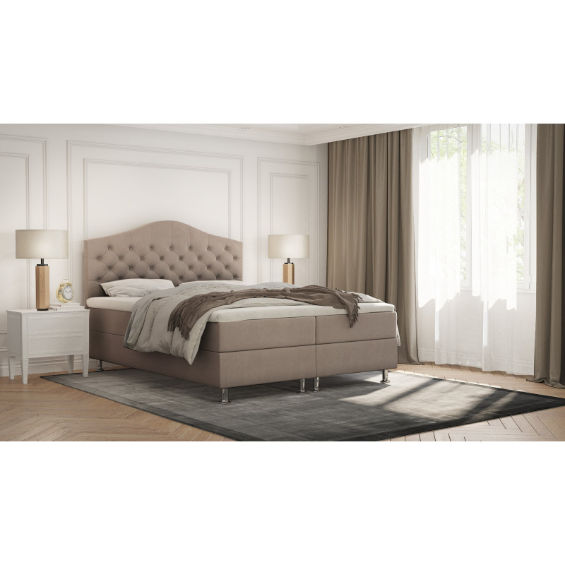 Elegantná posteľ LADY - 200x200, béžová