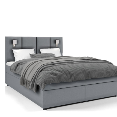 Americká posteľ ANDY - 140x200, tmavo šedá