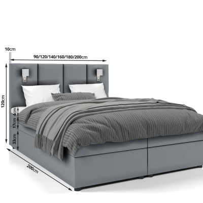Americká posteľ ANDY - 140x200, hnedá