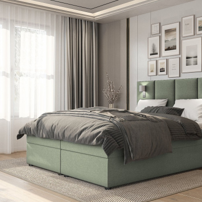 Americká posteľ ANDY - 200x200, zelená