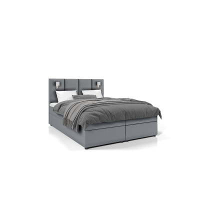 Americká posteľ ANDY - 200x200, tmavo šedá