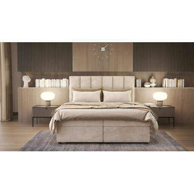 Hotelová postel DELTA - 200x200, béžová