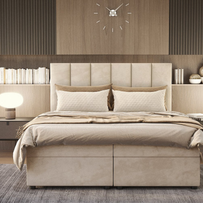 Hotelová posteľ DELTA - 120x200, svetlo šedá
