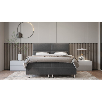 Boxspringová posteľ FIXIE - 160x200, svetlo šedá