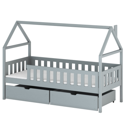 Detská posteľ s úložným priestorom MARTINA - 80x200, šedá