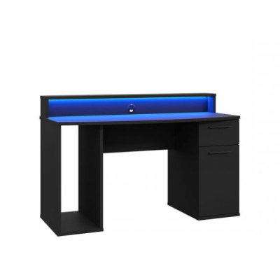 Stôl na PC s LED osvetlením FIEL - čierny