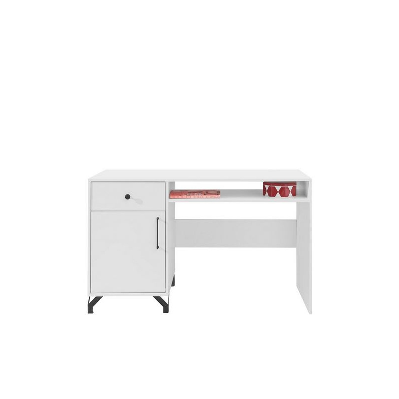 Počítačový stolík ROVARA - biely / lesklý biely