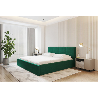 Čalúnená manželská posteľ FRIDA - 180x200, zelená