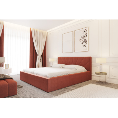 Čalúnená posteľ s úložným priestorom KATALIA - 180x200, ružová