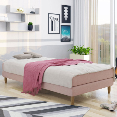 Jednolôžková čalúnená posteľ 90x200 PELLO 1 - ružová