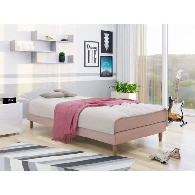 Jednolôžková čalúnená posteľ 90x200 PELLO 1 - ružová