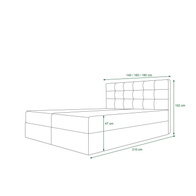 Moderná posteľ s úložným priestorom 160x200 STIG 5 - antracit