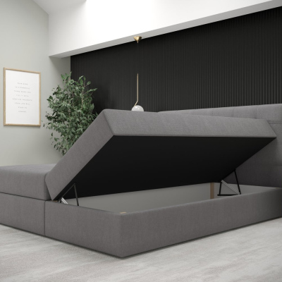 Moderná posteľ s úložným priestorom 140x200 STIG 5 - šedá