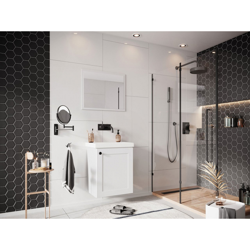 Kúpeľňový nábytok s umývadlom SYKE 4 - biely + sifón a batéria Economico ZDARMA