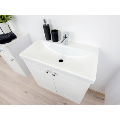 Kúpeľňový nábytok s umývadlom ACHIM 3 - biely / lesklý biely