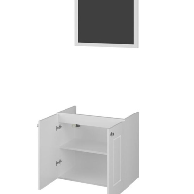 Kúpeľňová zostava ACHIM 3 - biela / lesklá biela + sifón a batéria Platino ZDARMA