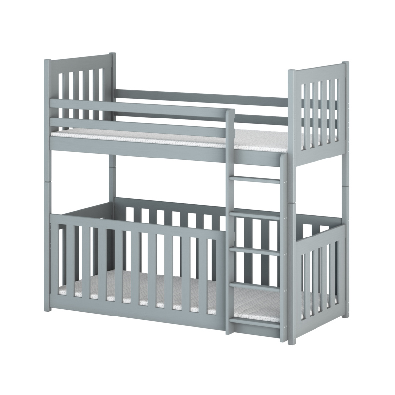 Poschodová posteľ so zábranami DANIKA - 80x180, šedá