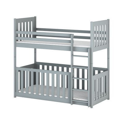 Poschodová posteľ so zábranami DANIKA - 80x180, šedá