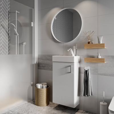 Kúpeľňový nábytok BISMARK - biely + batéria Platino ZDARMA