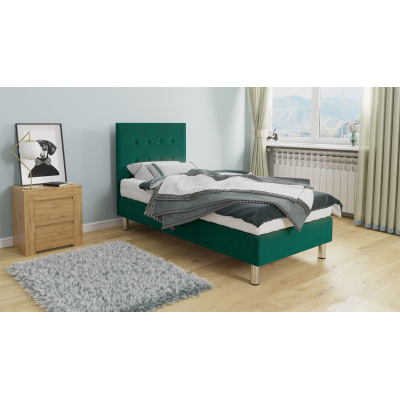 Kontinentálna jednolôžková posteľ 90x200 NECHLIN 1 - zelená
