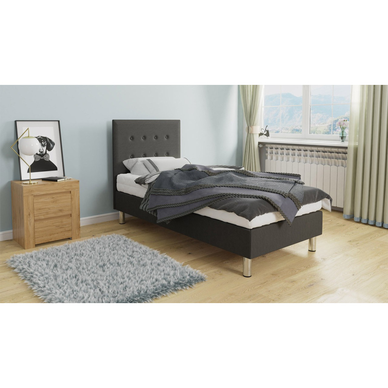 Kontinentálna jednolôžková posteľ 80x200 NECHLIN 1 - šedá