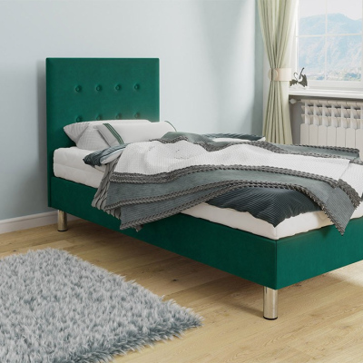 Kontinentálna jednolôžková posteľ 80x200 NECHLIN 1 - zelená