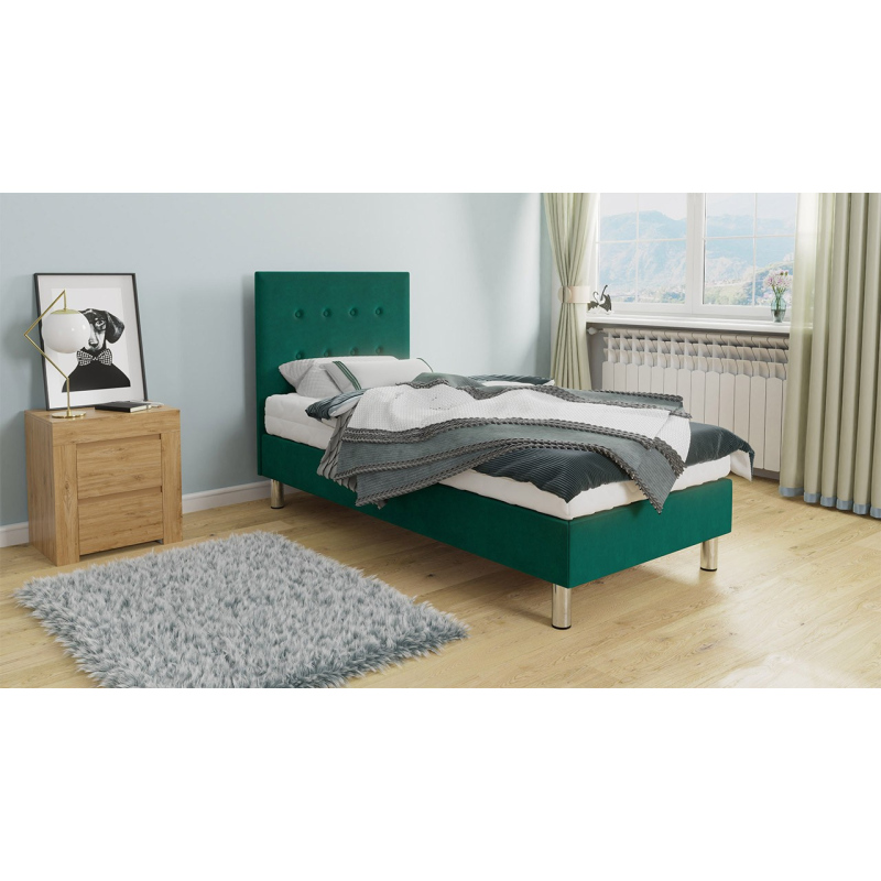 Kontinentálna jednolôžková posteľ 80x200 NECHLIN 1 - zelená