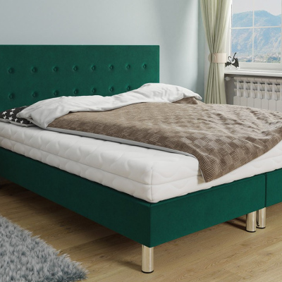 Kontinentálna manželská posteľ 160x200 NECHLIN 1 - zelená