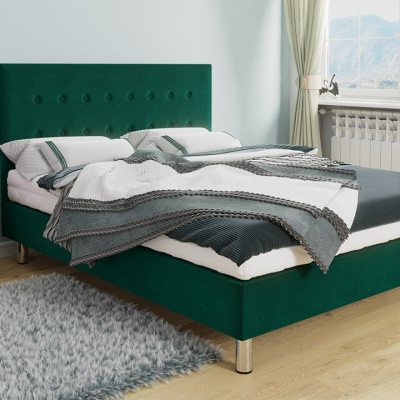 Kontinentálna manželská posteľ 140x200 NECHLIN 1 - zelená