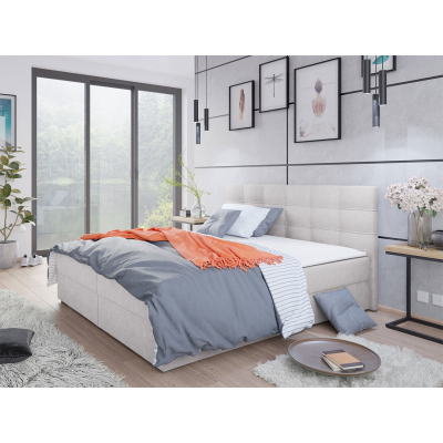 Hotelová posteľ s úložným priestorom 180x200 BALJA 2 - svetlá šedá + topper ZDARMA